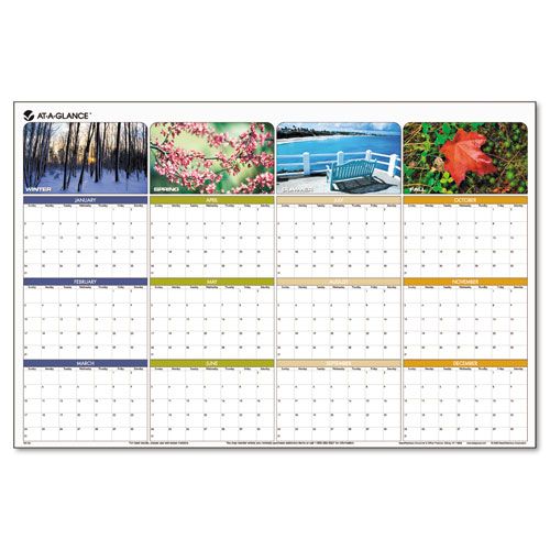 Quarterly Format Yearly Wall Calendar