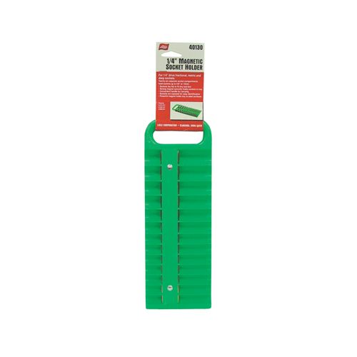 Lisle 1/4 Drive Green Magnetic Socket Holder for 26 Sockets