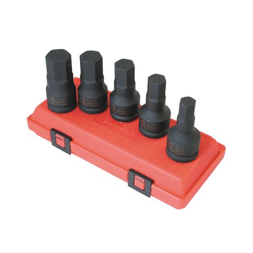 Sunex 5 Piece 3\/4 Drive SAE Hex Impact Driver Set