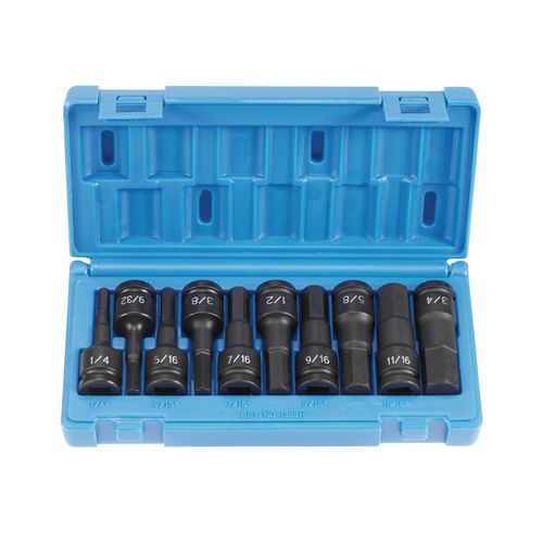 Grey Pneumatic 10 Piece 1/2" Drive Hex Impact Socket Set at Craftsman.com