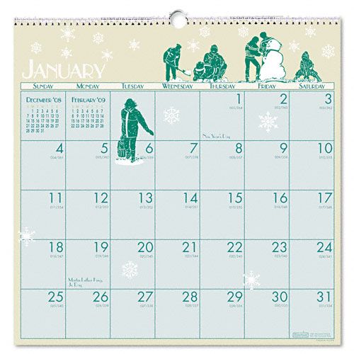 Illustrated Monthly Wall Calendar
