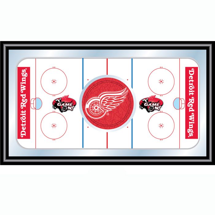 NHL Detroit Redwings Framed Hockey Rink Mirror