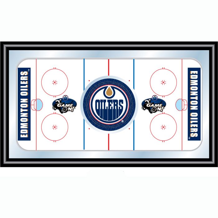 NHL Edmonton Oilers Framed Hockey Rink Mirror