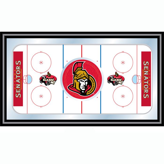 NHL Ottawa Senators Framed Hockey Rink Mirror