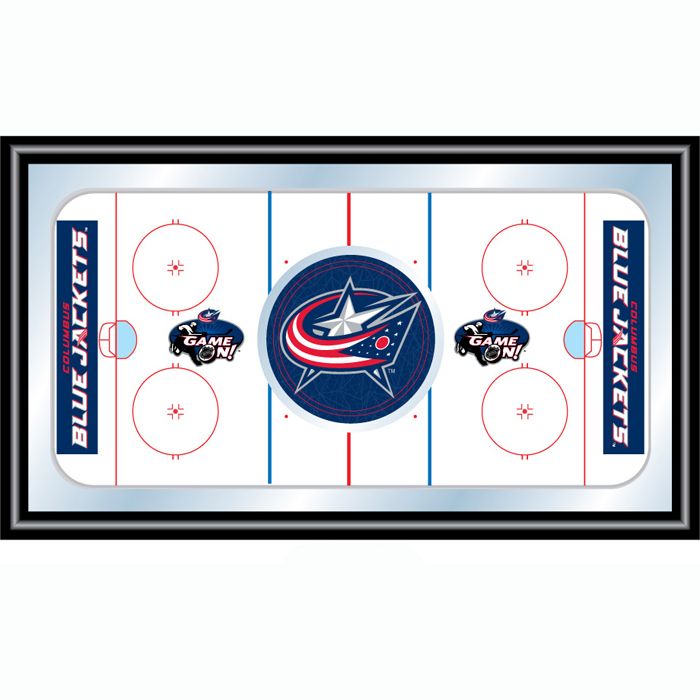 NHL Columbus Blue Jackets Framed Hockey Rink Mirror