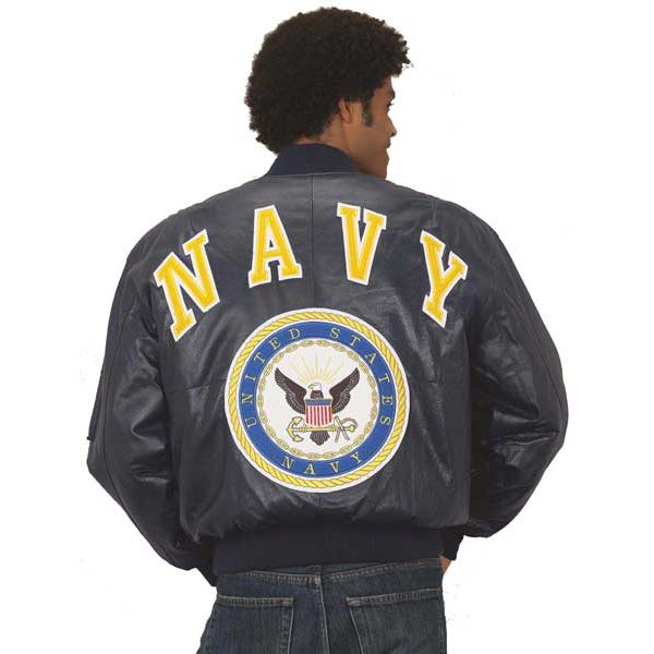Excelled Men's Navy Insignia Non-Leather Jacket at Kmart.com