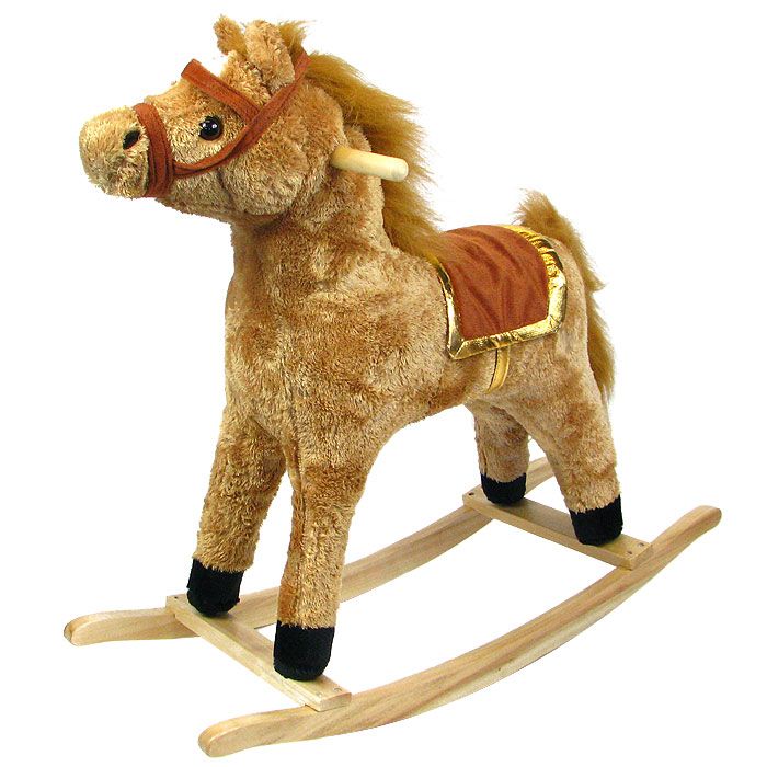 HAPPY TRAILS Horse Plush Rocking Horse - Wooden Rocker at Kmart.com