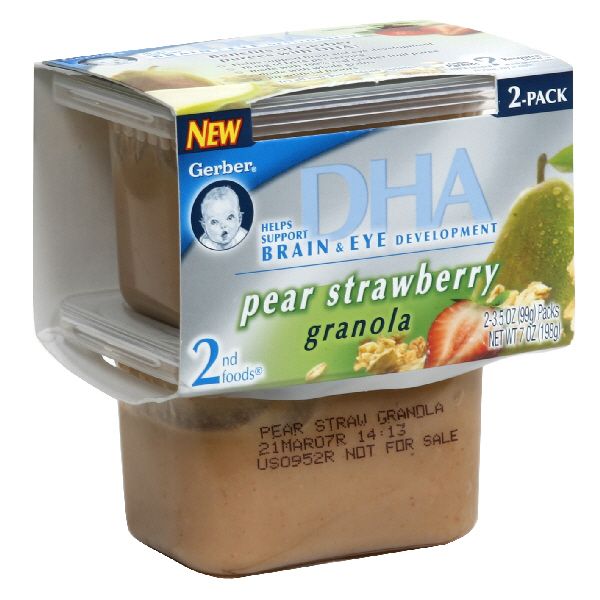 Gerber 2nd Foods Granola, Pear Strawberry, 2 - 3.5 oz (99 g) packs [7 oz (198 g)] at Kmart.com