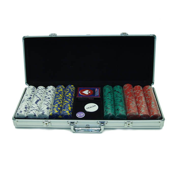 Trademark Poker 500 13 gm Pro Clay Casino Chips w/ Aluminum Case