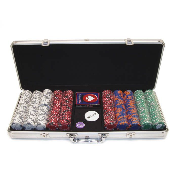 Trademark Poker 500 Chip Tri-Color Triple Crown Set w/Aluminum Case at Kmart.com