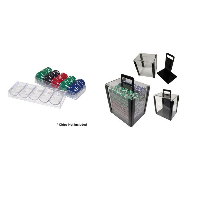 Trademark Poker 1000 Chip Capacity Clear Carrier - Includes Chip Trays! at Kmart.com