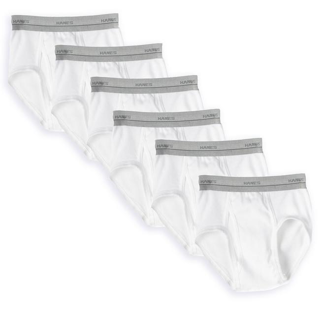 Hanes Boy's 420 6Pack White Brief