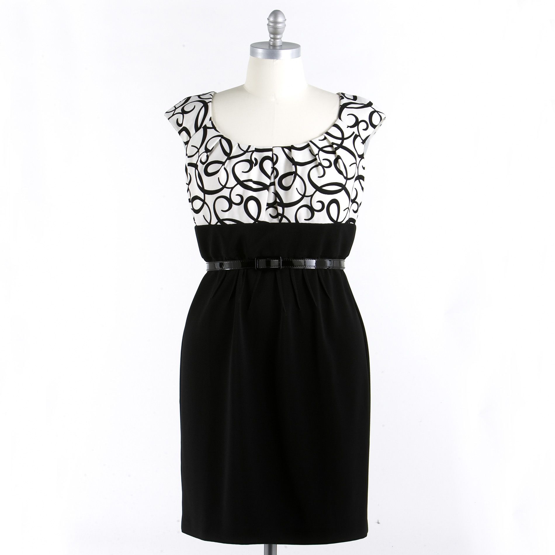 London Style Women's Plus Cap Sleeve Belted Sheath Dress at Kmart.com