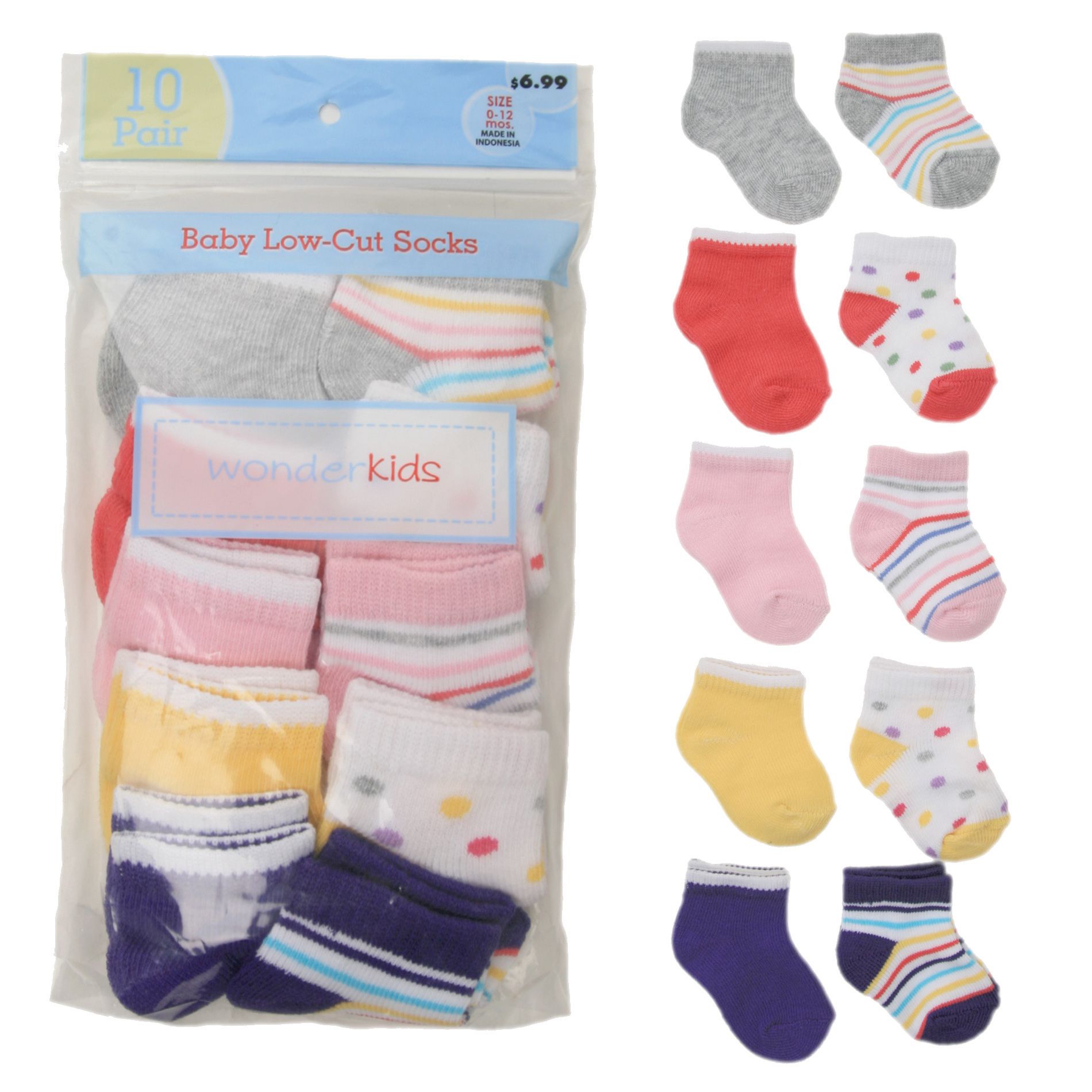 WonderKids Infant Girl's 10-Pair Lowcut Socks at Kmart.com