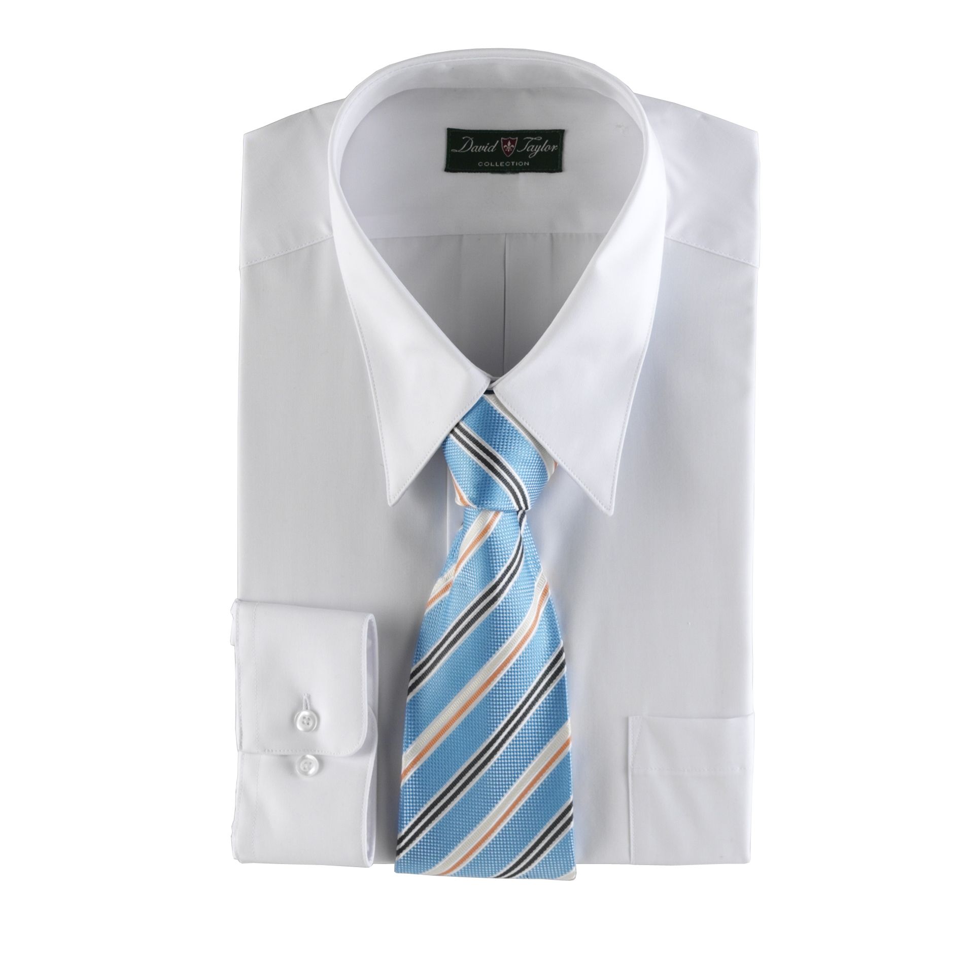 David Taylor Men's Long Sleeve Shirt & Tie Set at Kmart.com