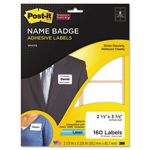 Post-it Super Sticky Name Badge Labels