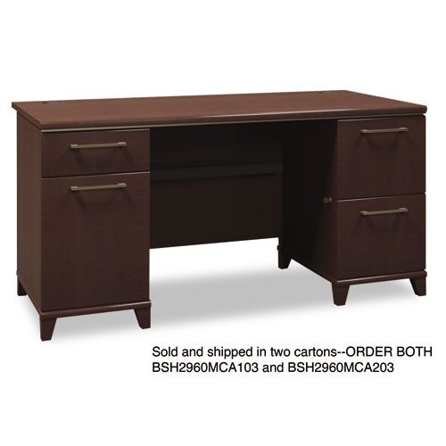 Bush Enterprise Collection Double Pedestal Desk