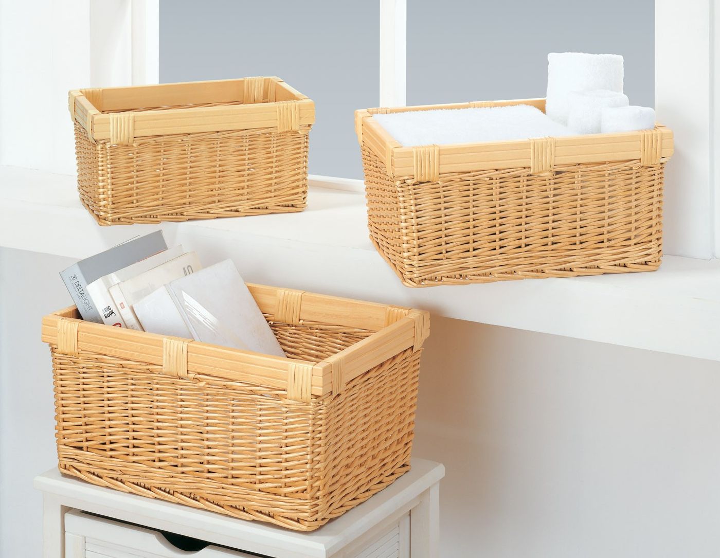 Neu Home Rectangular Basket Set of 3