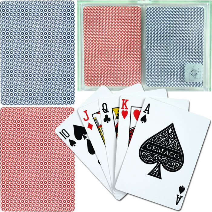 GEMACO 100% Plastic Weave Standard Poker 2 Deck Setup