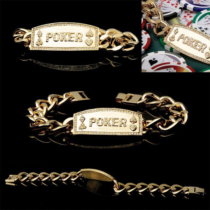 Trademark Poker Gold Link Non-Engraved Poker Bracelet at Kmart.com