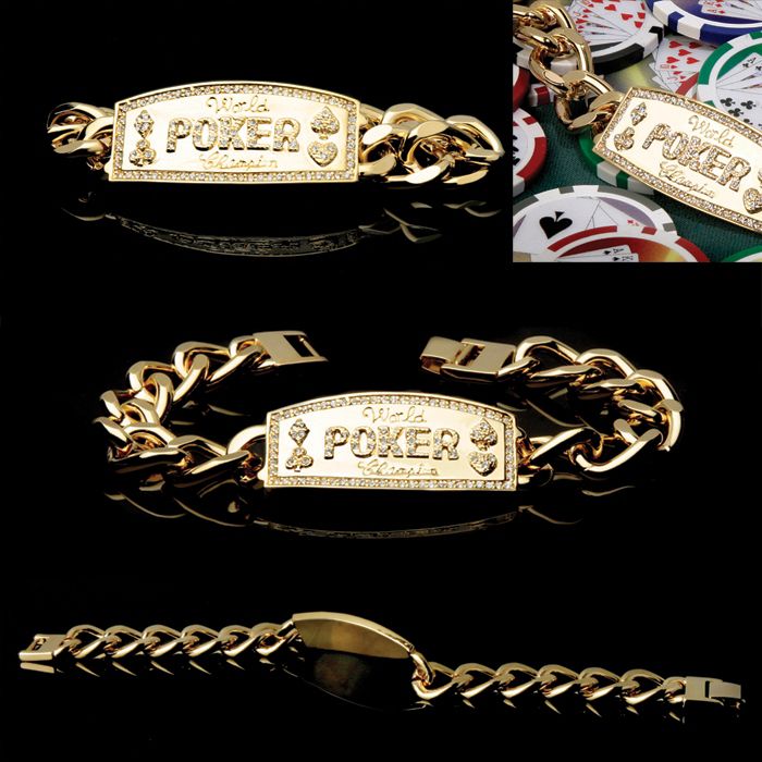 Trademark Poker Gold Link World Poker Champion Bracelet at Kmart.com