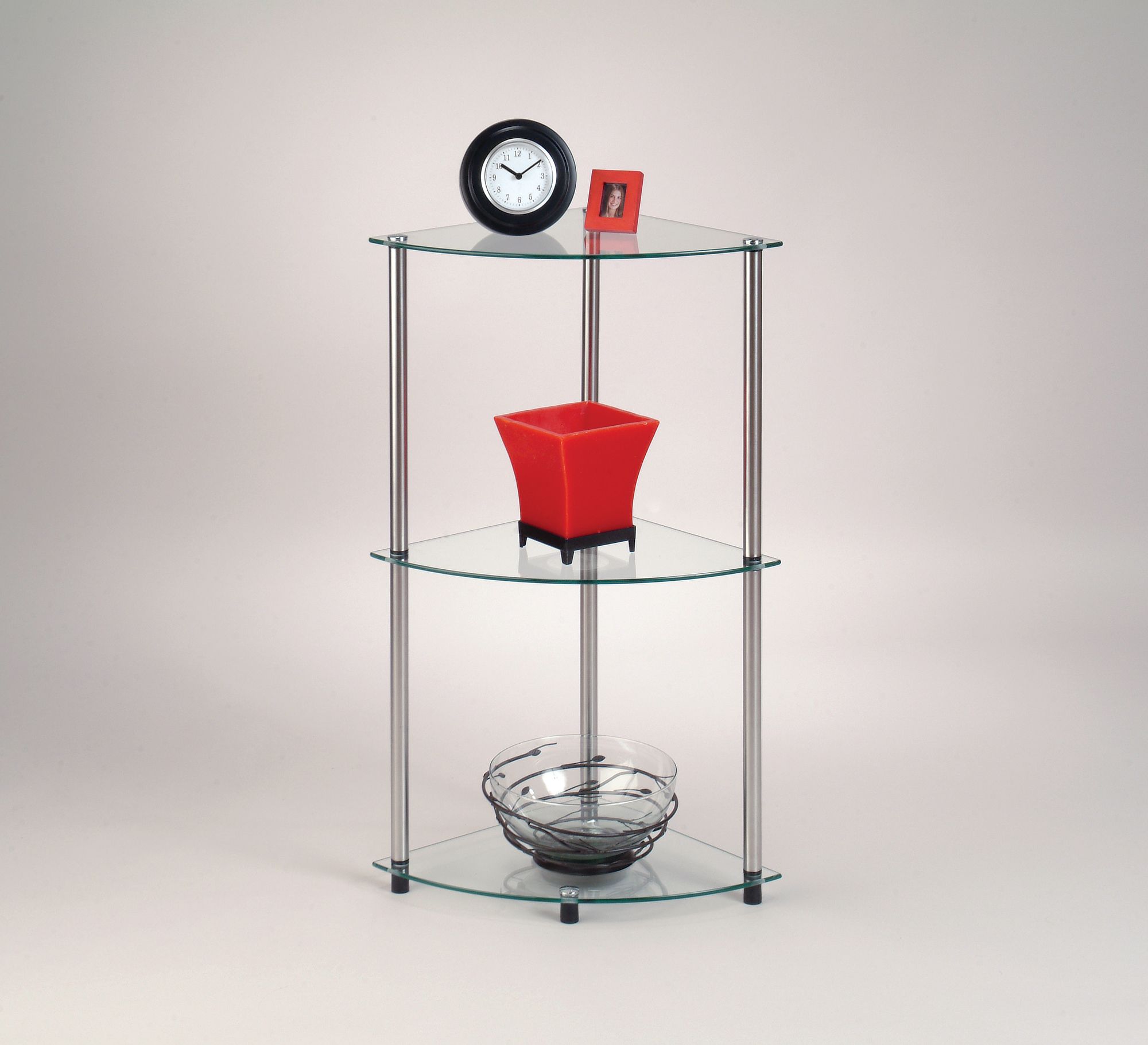 Classic Glass 3 Tier Corner Shelf by Convenience Concepts, Inc. at Kmart.com