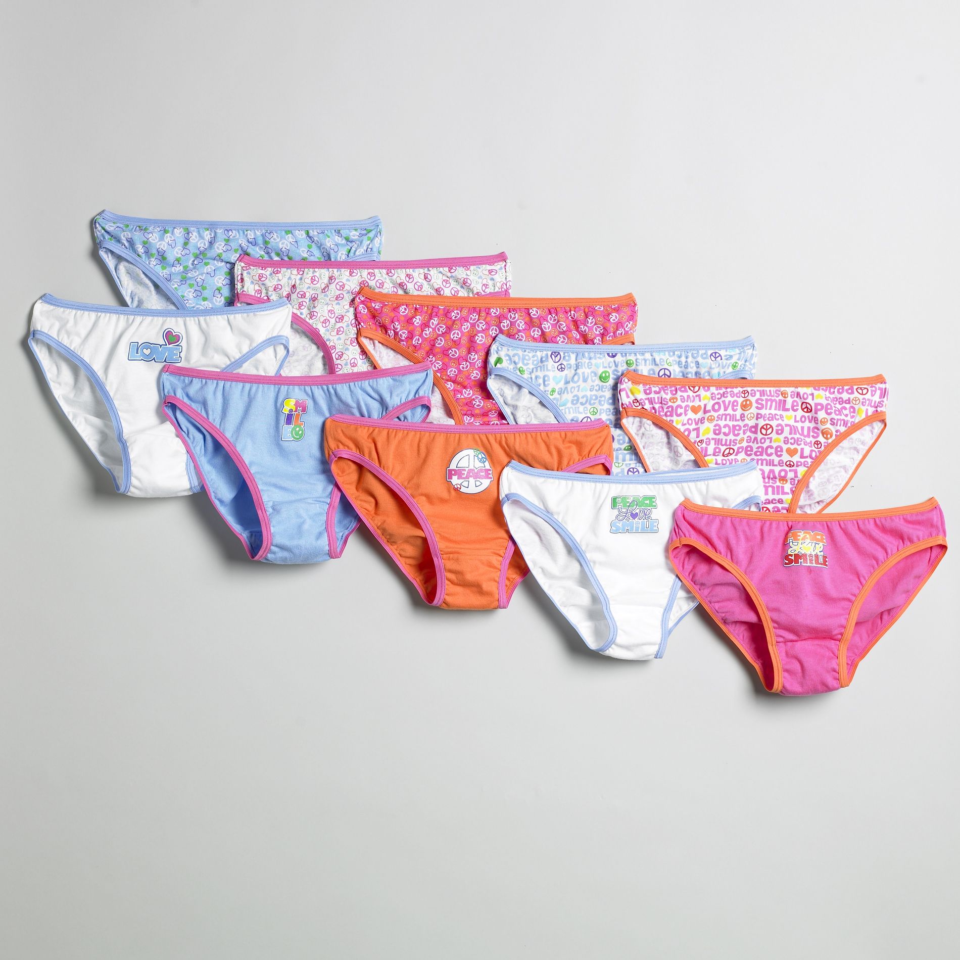 Joe Boxer Girl's 6-16 10 Pack Printed Bikinis at Kmart.com