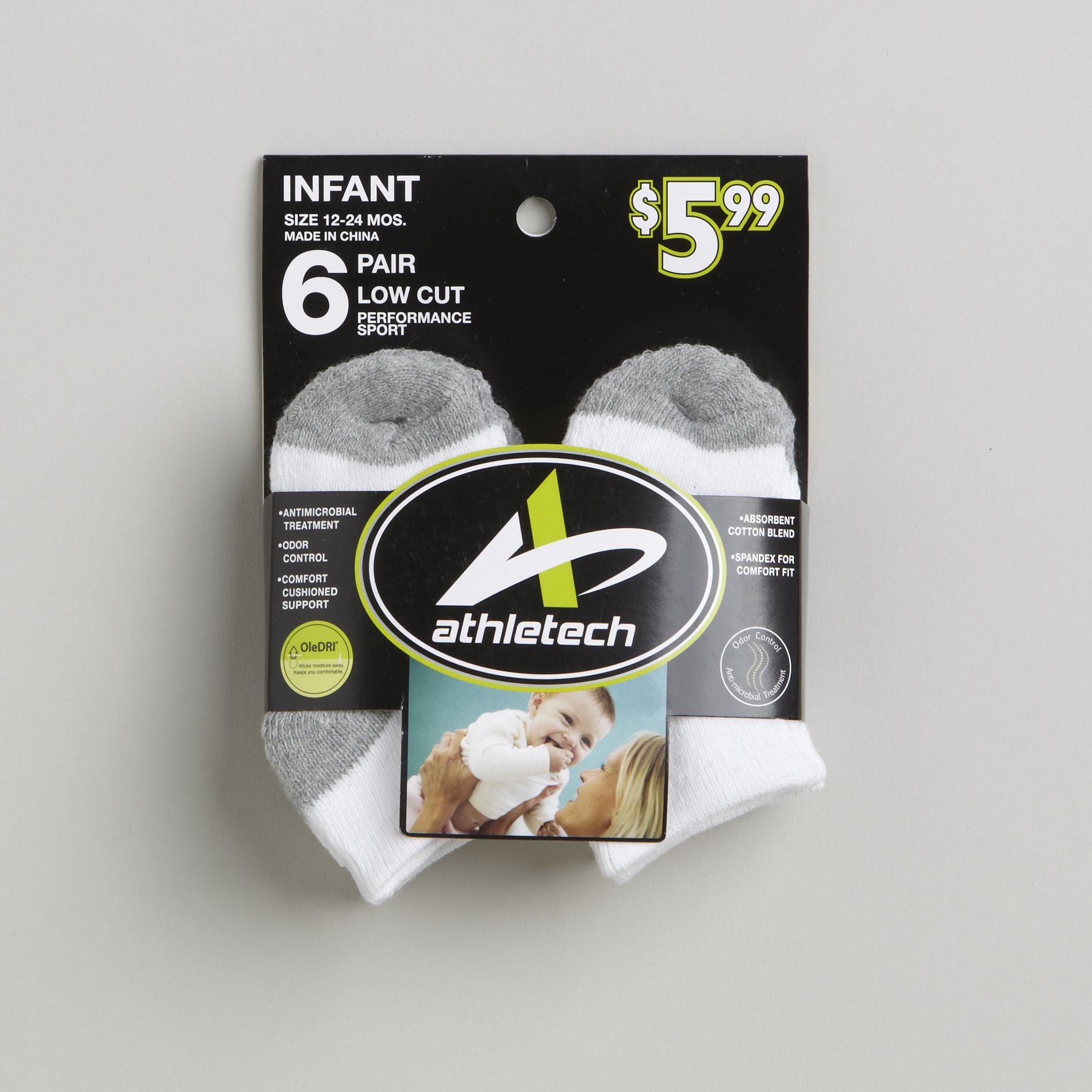 Athletech Infant LowCut Socks