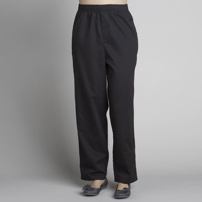 Basic Editions Women's Plus 100 Cotton Pullon Twill Pant