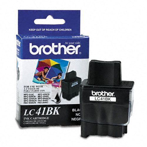 UPC 012502610946 product image for Brother LC41BK Inkjet Cartridge, Standard-Yield, Black | upcitemdb.com