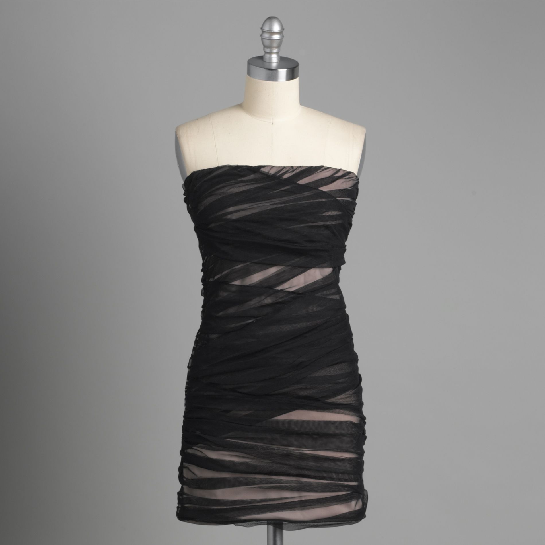 Justify Junior's Strapless Rouched Wrap Dress