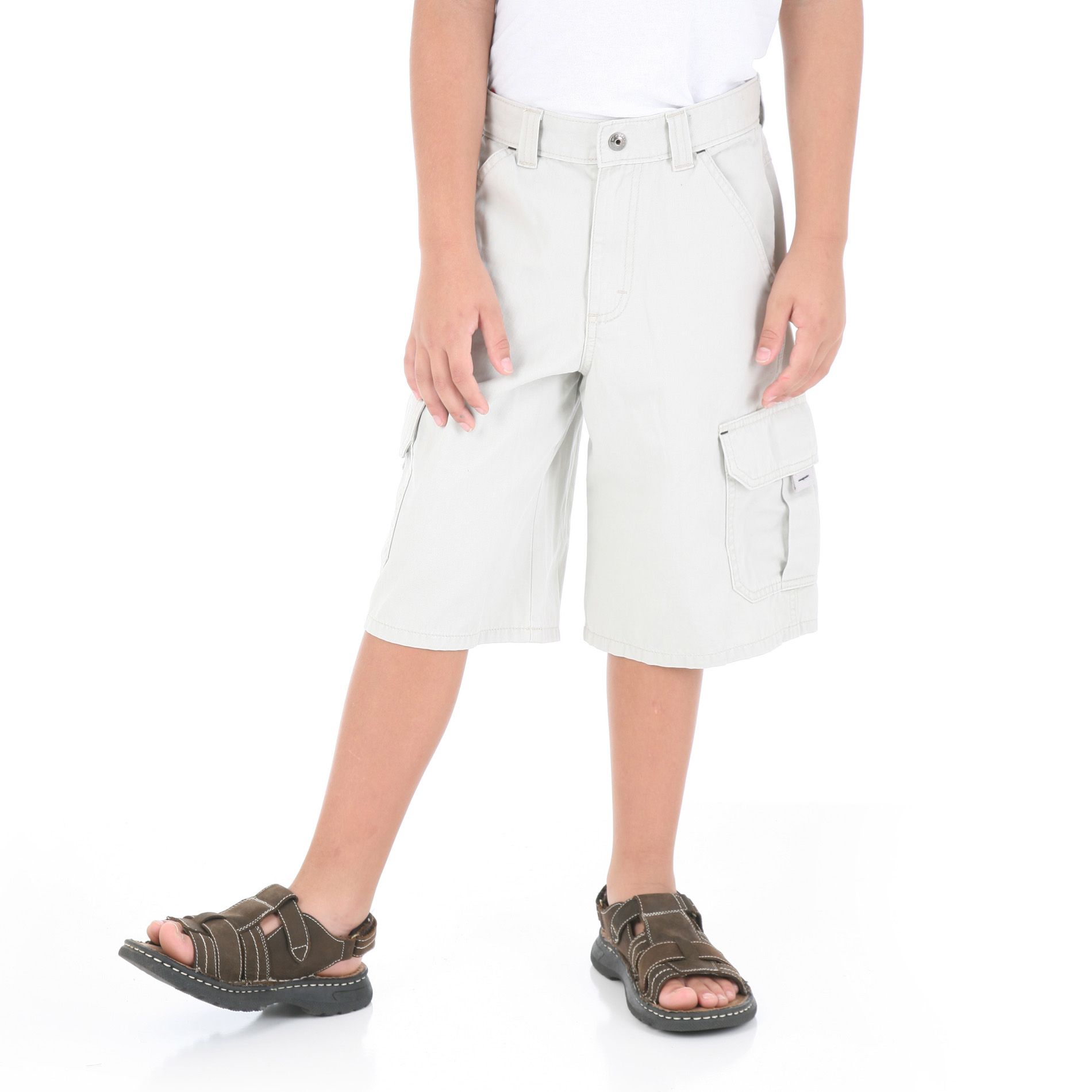 Wrangler Boy's Husky Relaxed Fit Solid Cargo Shorts at Kmart.com