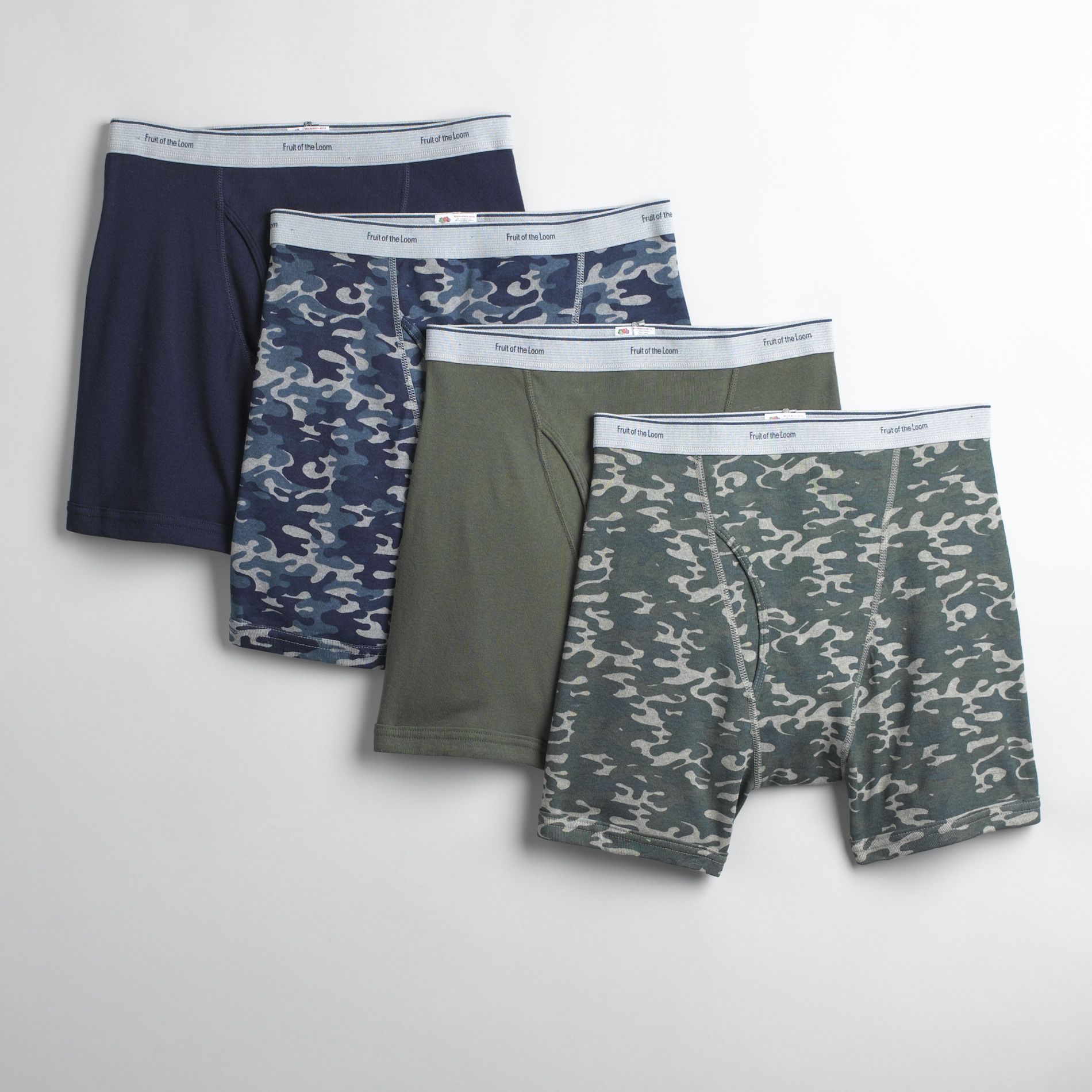 Fruit of the Loom Men's 4-Pack Print & Solids Boxer Briefs at Kmart.com