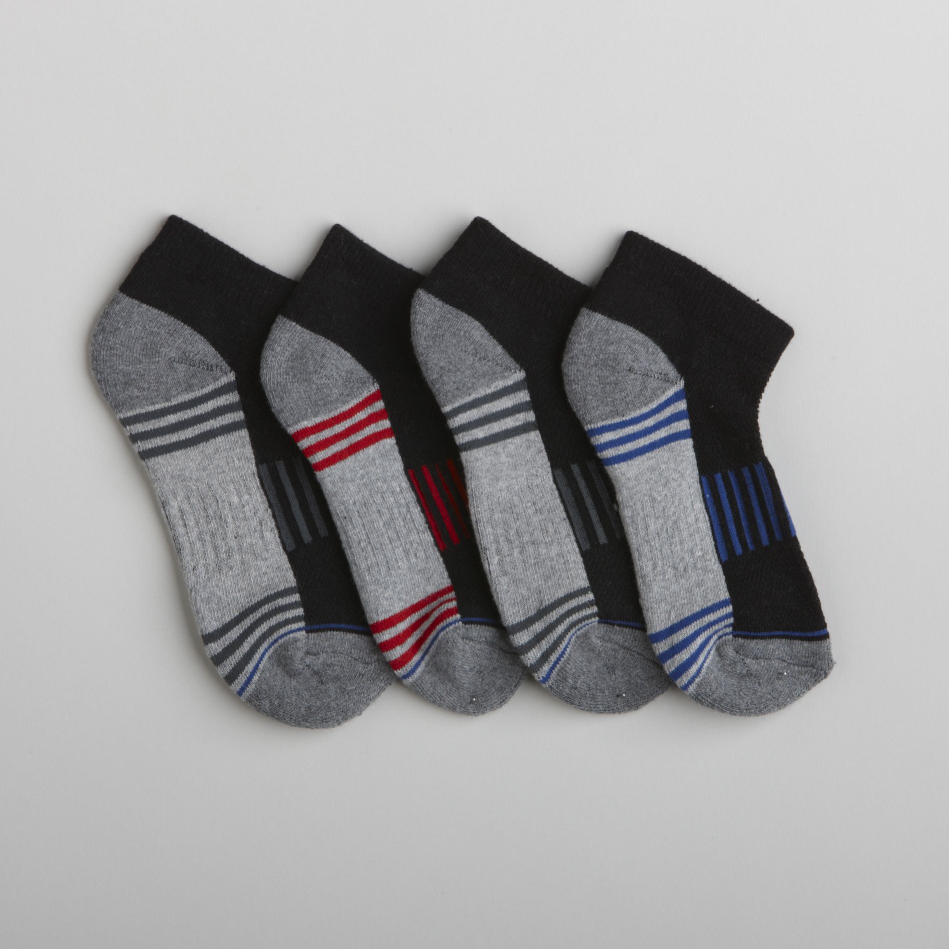 Joe Boxer Boy's 6-11 Four-Pair Checkerboard No Show Socks - Gray at Sears.com