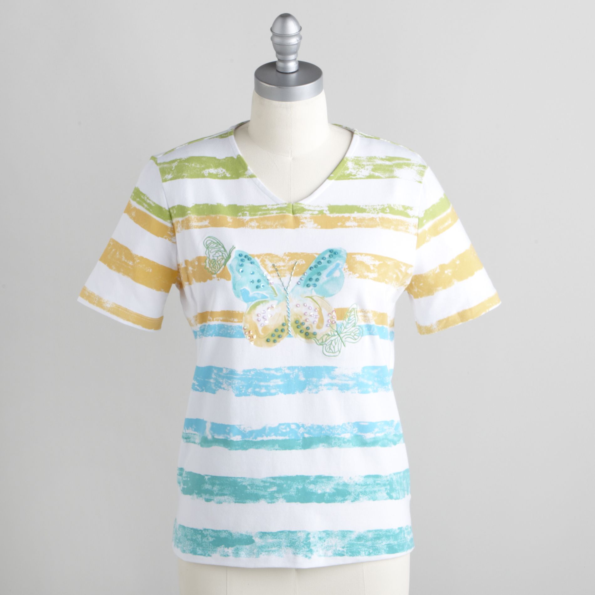 Koret Women's Petite Butterfly Striped Top at Kmart.com