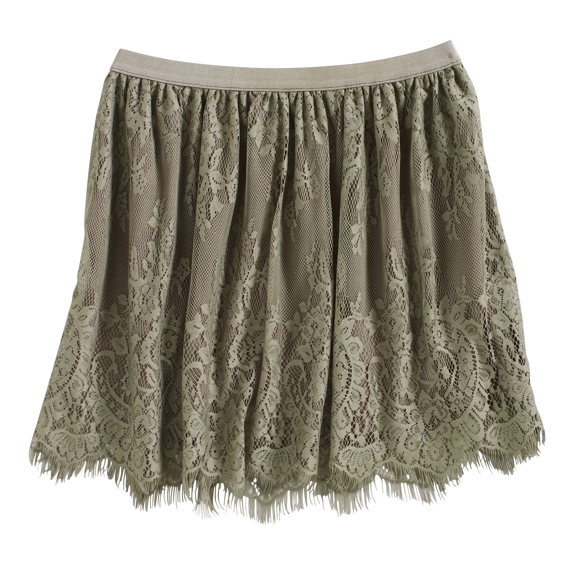 Junior's Scalloped Lace Skirt