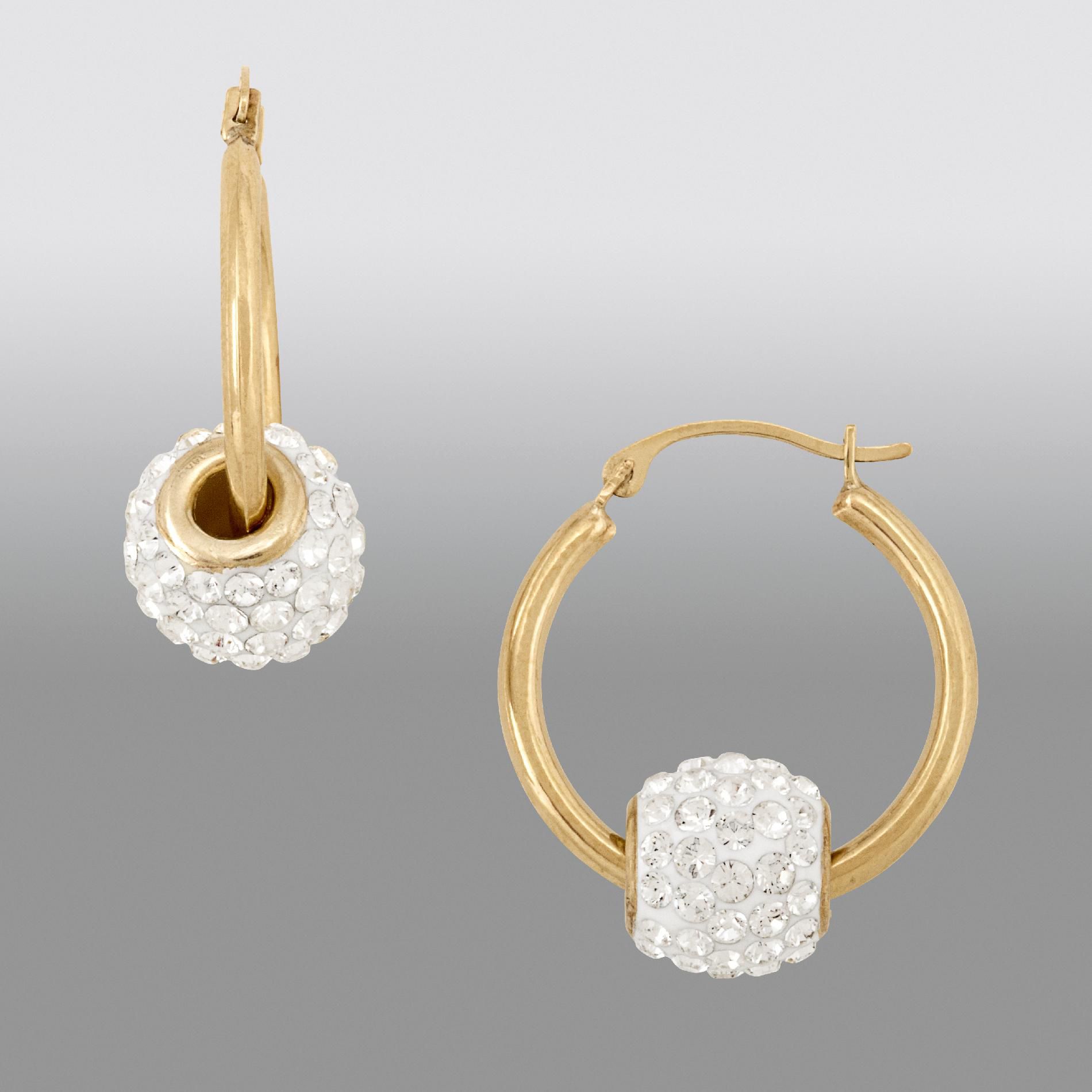 Swarovski yellow gold earrings clearance