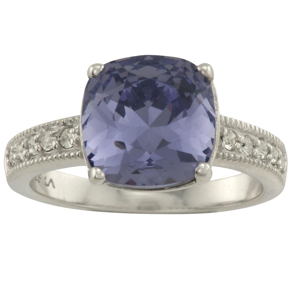 Genuine Swarovski Blue Crystal Heart Ring