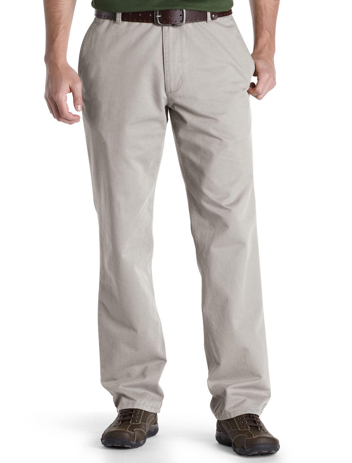 Flat-Front Casual Pants