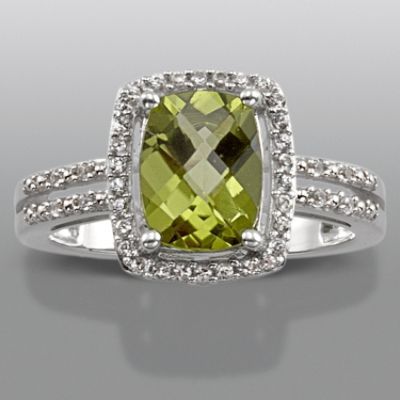 Peridot & Lab Created White Sapphire Ring at Kmart.com