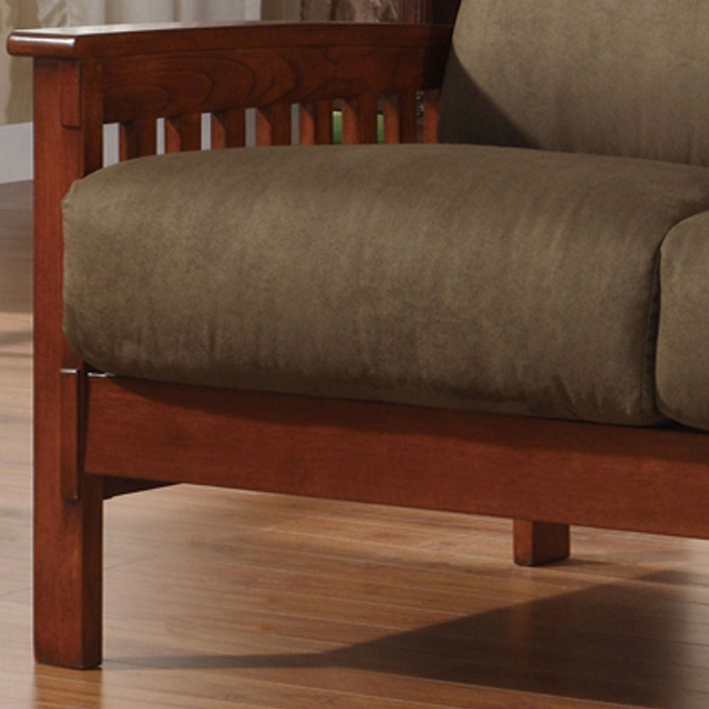 Loveseat in Oak/Olive Finish                                                                                                     at mygofer.com