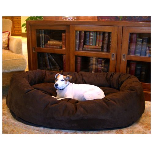 Majestic Pet 40in Bagel Dog Pet Bed Suede Chocolate at Kmart.com