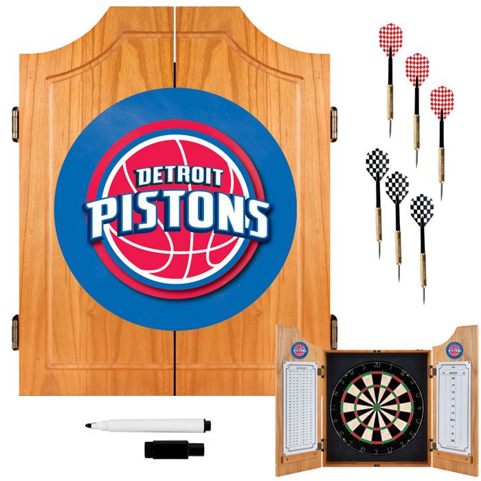 NBA Detroit Pistons NBA Wood Dart Cabinet Set at Sears.com