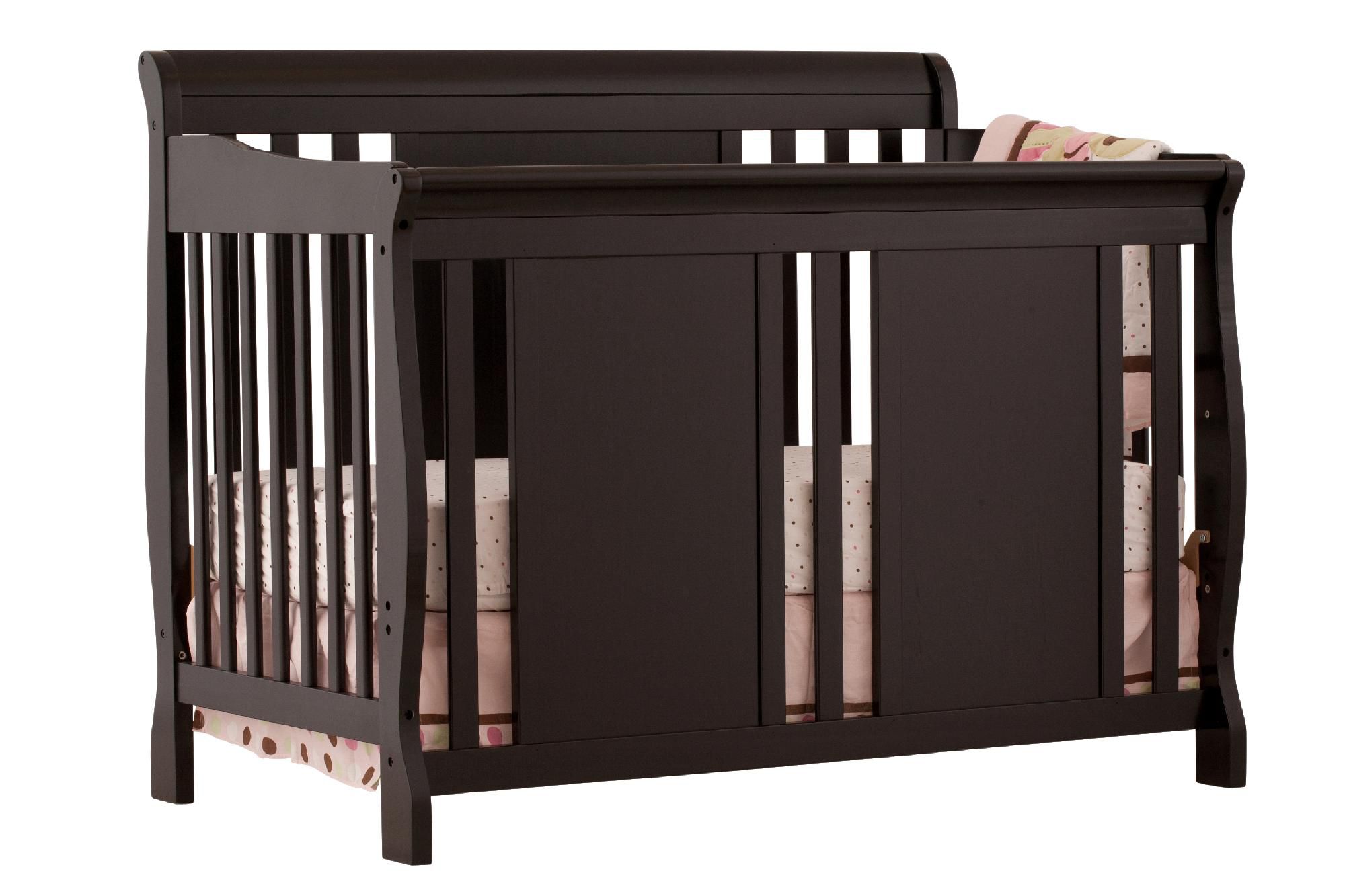 Stork Craft Verona 4 in 1 Fixed Side Convertible Crib - Black at Kmart.com