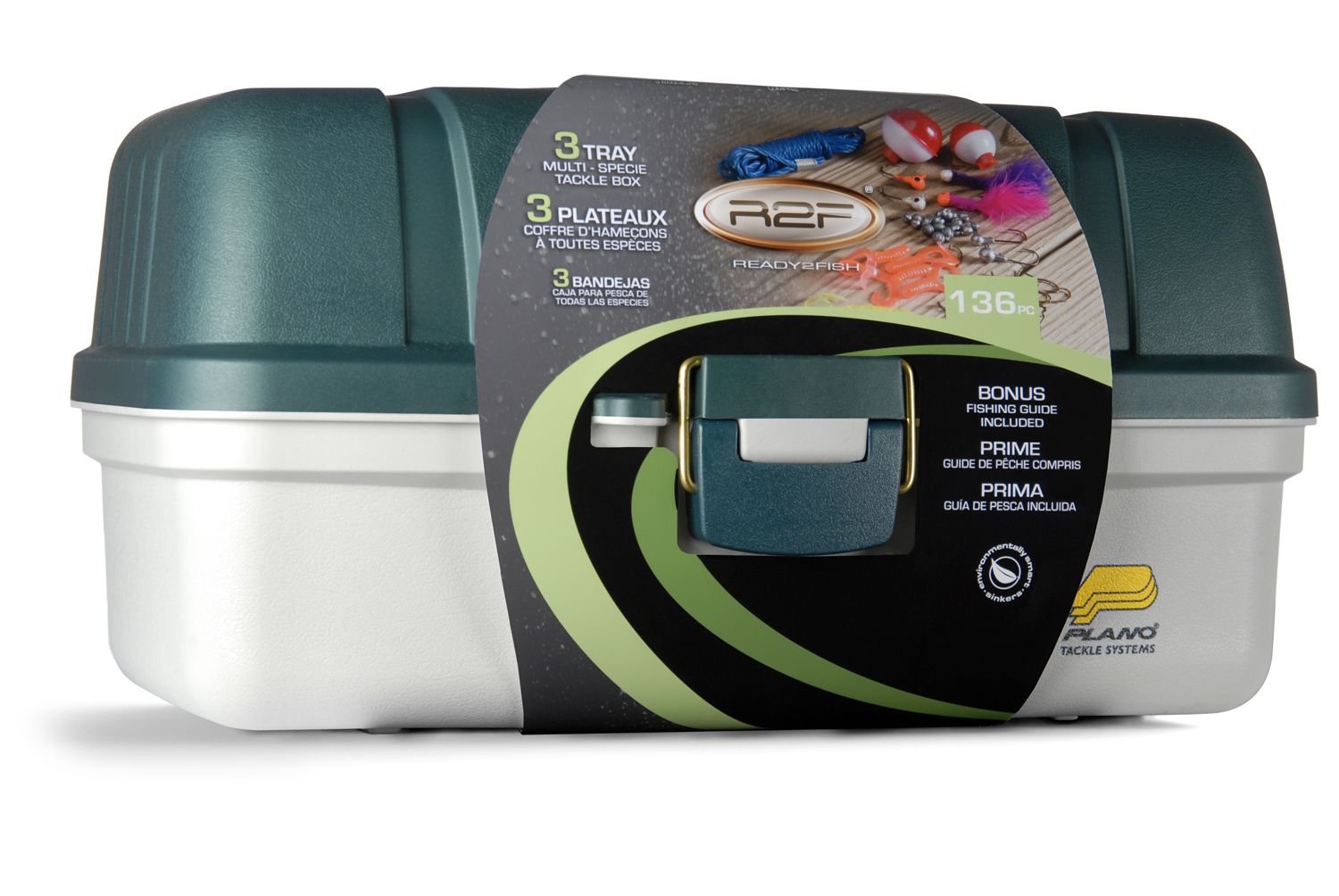 Ready 2 Fish R2F 136 piece 3 Tray Tackle Box at Kmart.com