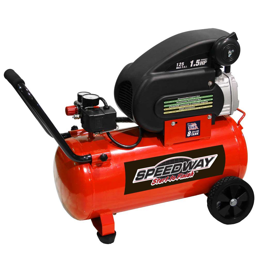 Speedway Start to Finish 8-Gallon 1.5HP Portable Air Compressor- 8550 at Kmart.com