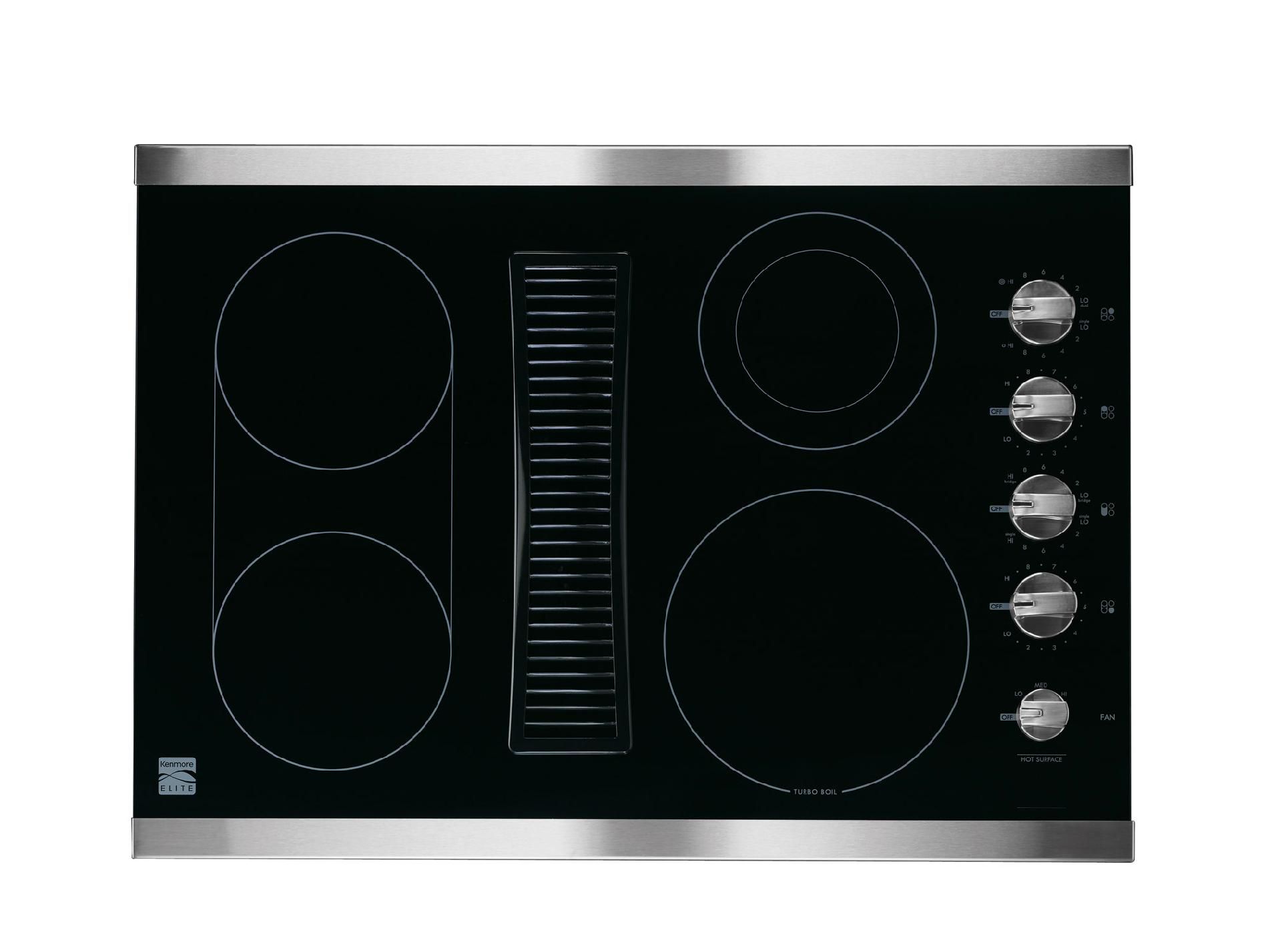 Kenmore Elite 30 Downdraft Electric Cooktop Stainless Steel