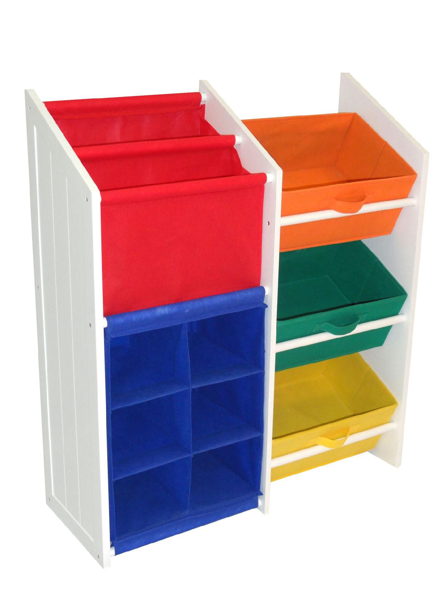 RiverRidge Kids KIDS SUPER STORAGE W/3 PRIMARY COLOR BINS, BOOK 