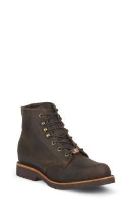 Men's 6" Chocolate Apache Steel Toe Lace Up #20006 Wide Widths Available
