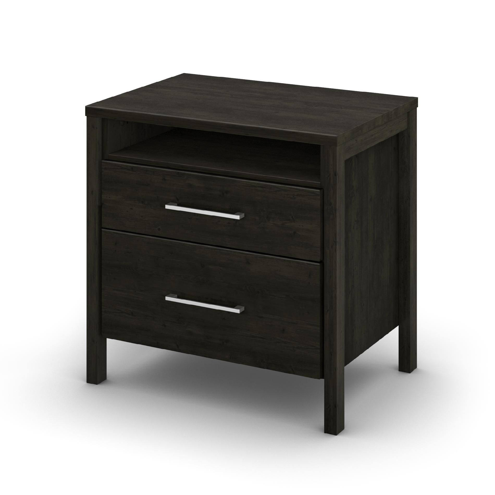 South Shore South Shore Gravity Collection Night Stand Ebony at mygofer.com